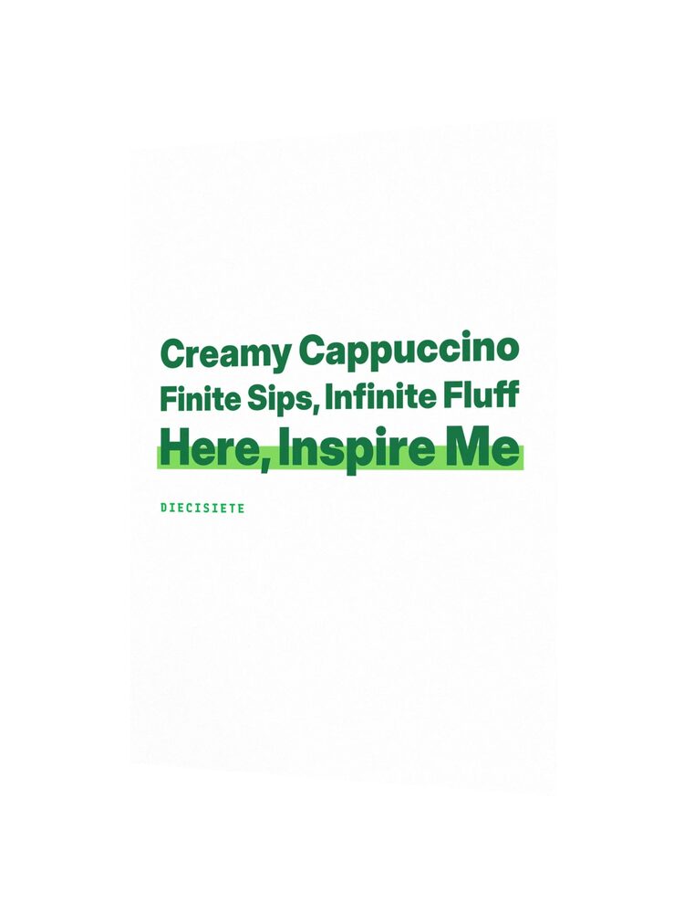Creamy Cappuccino Poem Print, White, photo 2