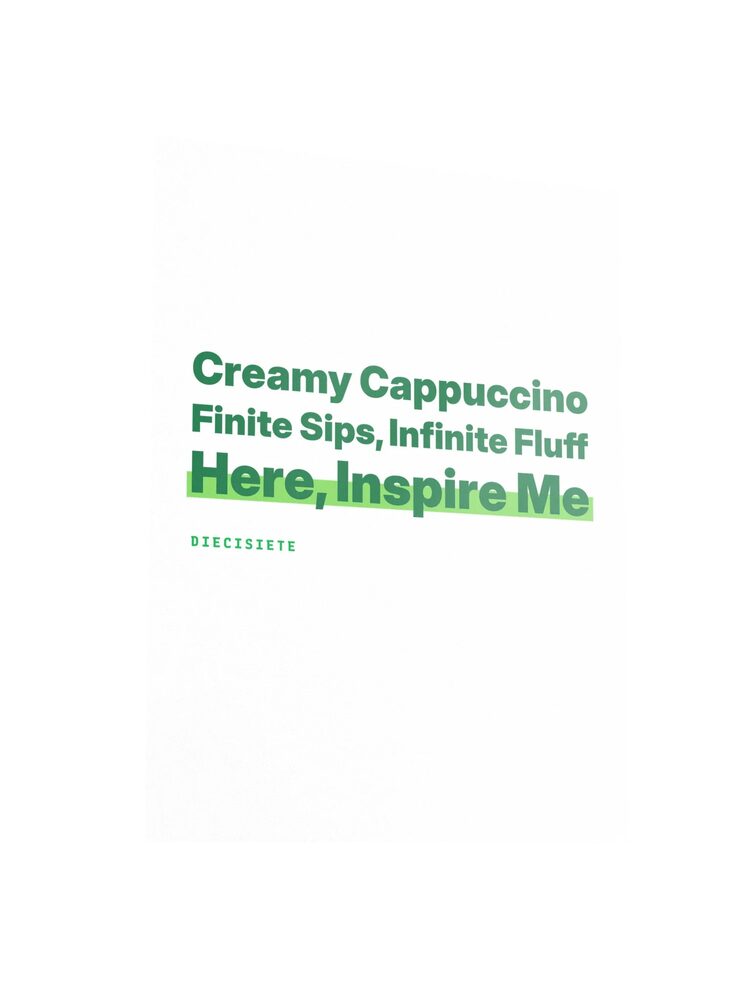 Creamy Cappuccino Poem Print, White, photo 3