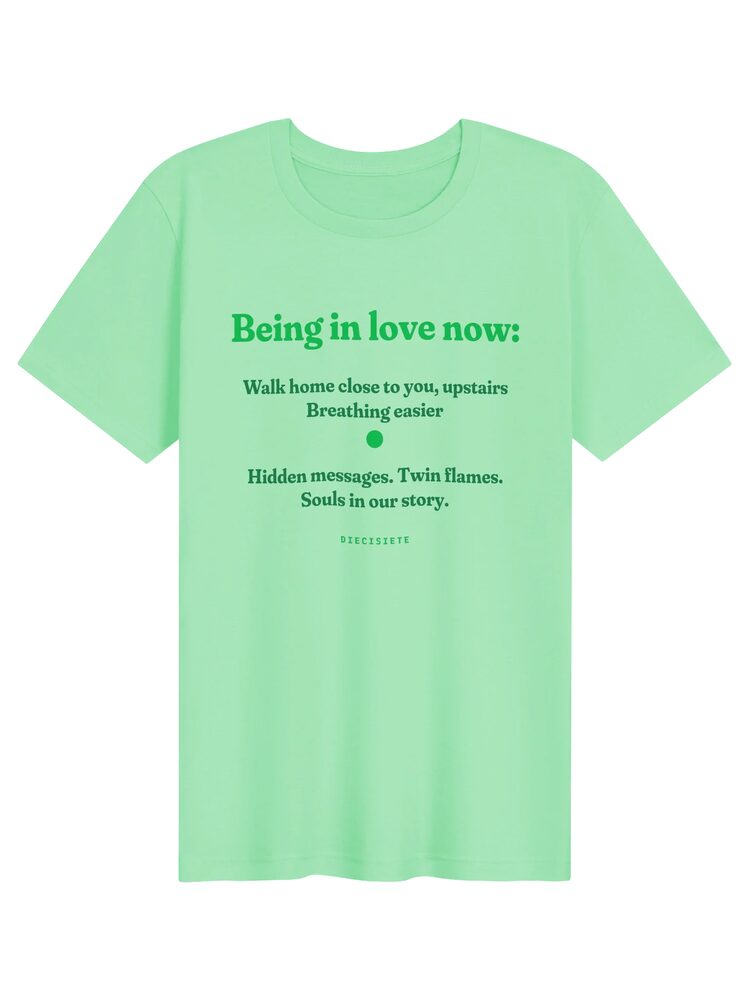 DIECISIETE Haiku Hidden Messages Tee, Mint