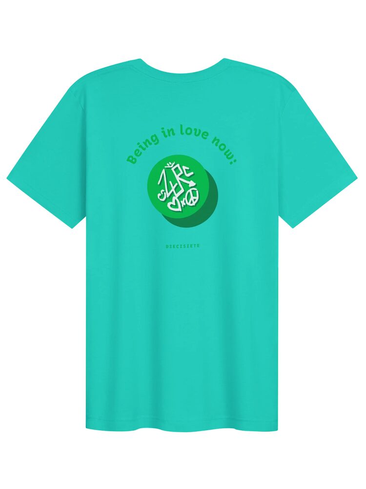 DIECISIETE Haiku Hidden Messages Tee, Teal, photo 2