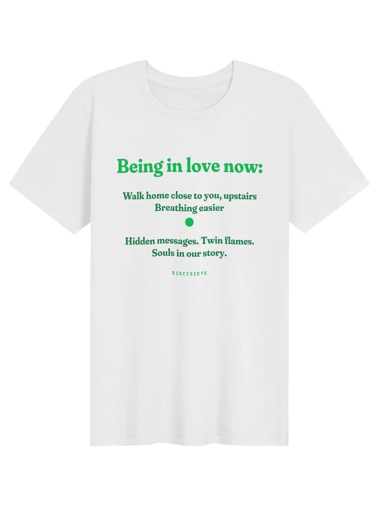 DIECISIETE Haiku Hidden Messages Tee, White