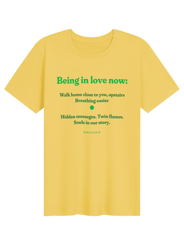 DIECISIETE Haiku Hidden Messages Tee, Yellow