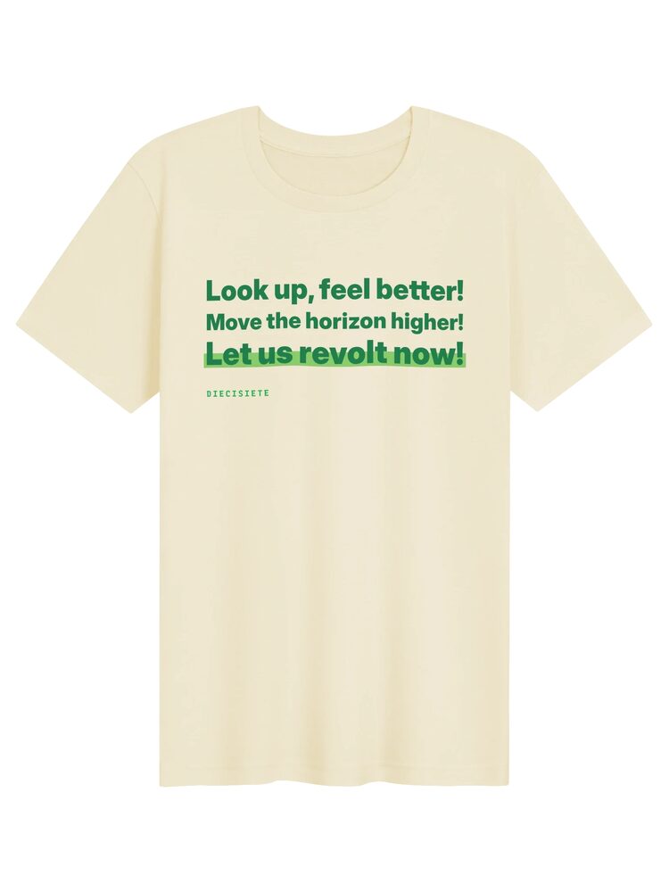 DIECISIETE Rebel Horizon Tee, Natural