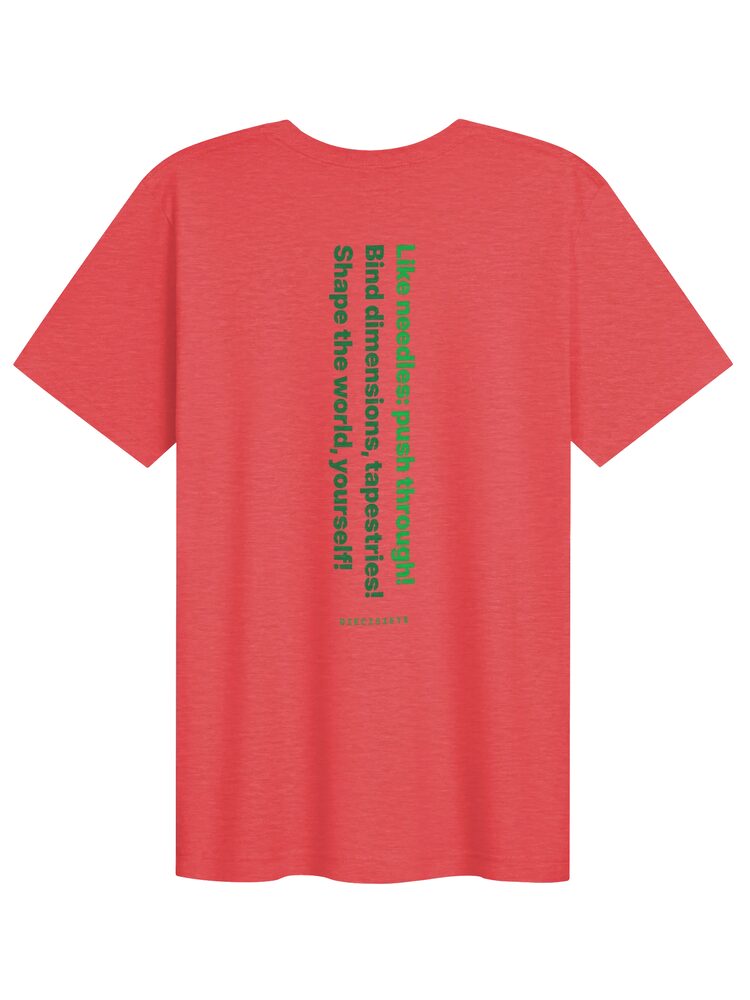 DIECISIETE Typography Tee, Heather Red, photo 2