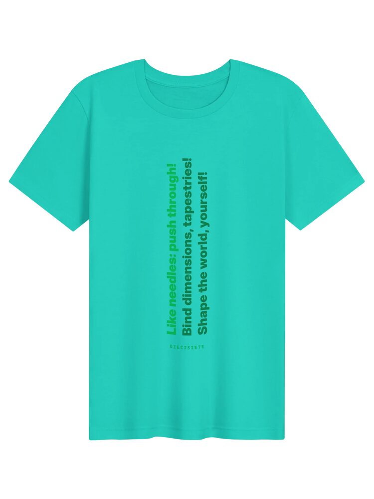 DIECISIETE Typography Tee, Teal