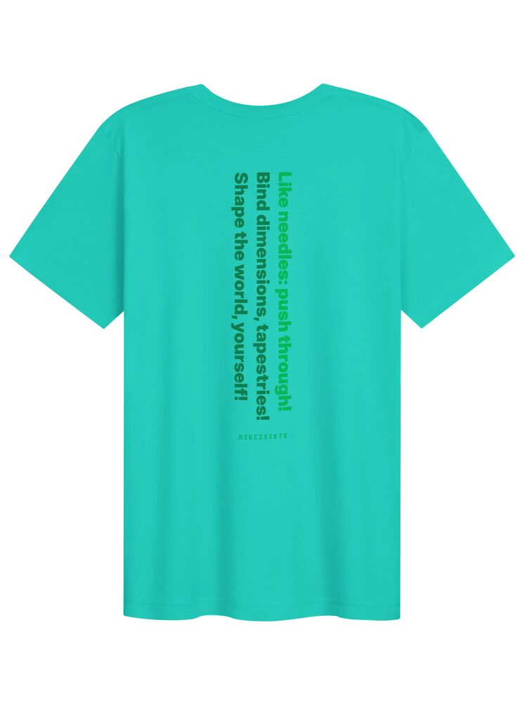DIECISIETE Typography Tee, Teal, photo 2