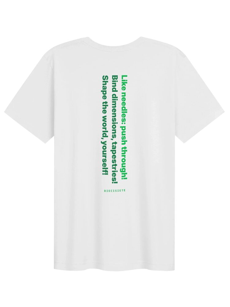 DIECISIETE Typography Tee, White, photo 2