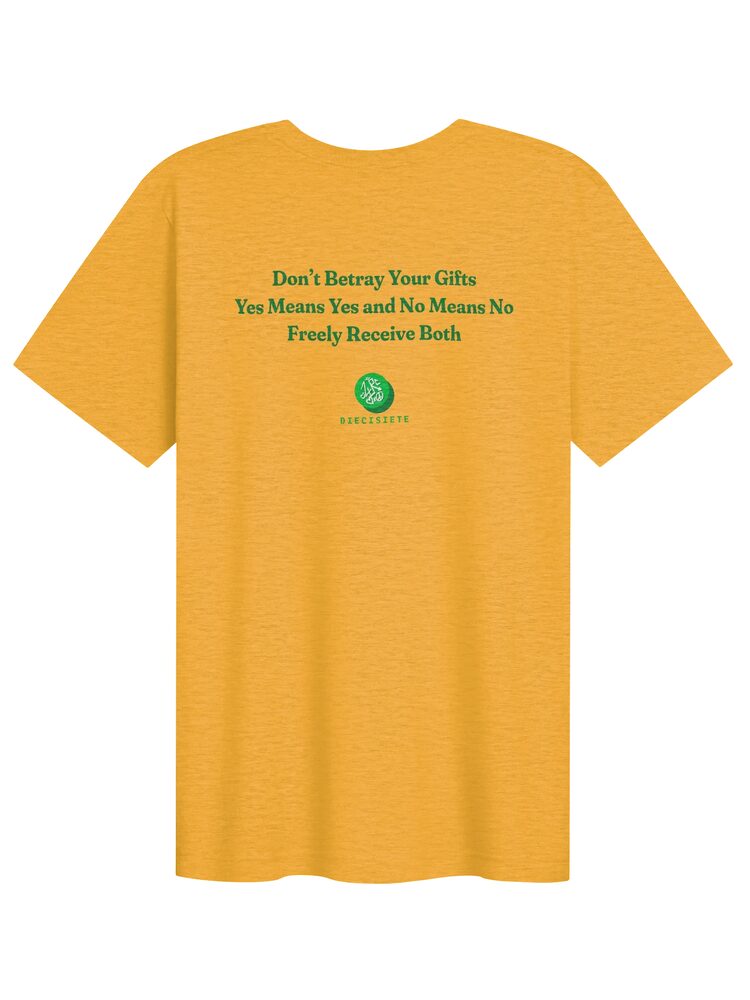 Don’t Betray Your Gifts Tee, Heather Yellow Gold, photo 2