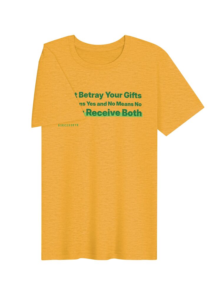 Don’t Betray Your Gifts Tee, Heather Yellow Gold, photo 3