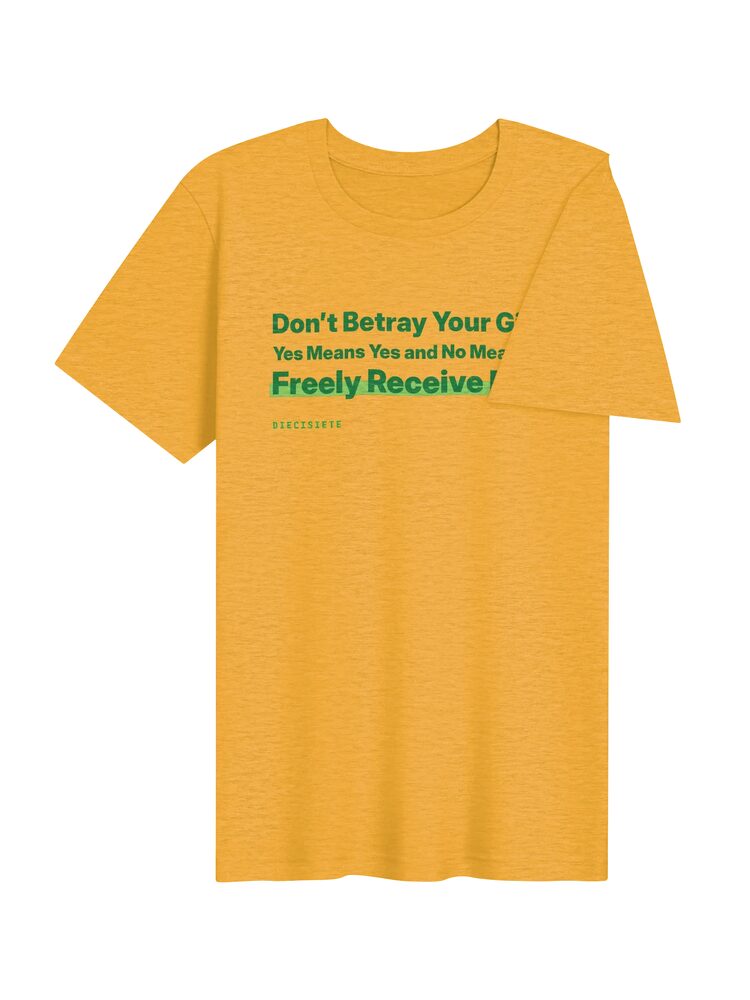 Don’t Betray Your Gifts Tee, Heather Yellow Gold, photo 4