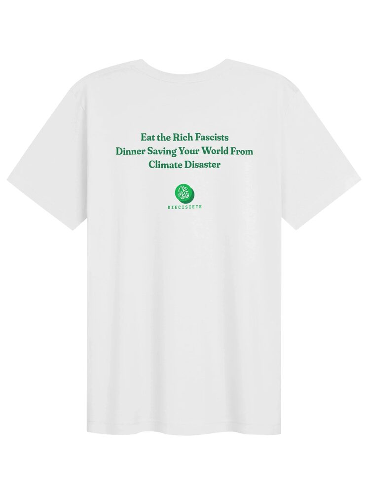 Eat the Rich Fascists T-Shirt, White, photo 2