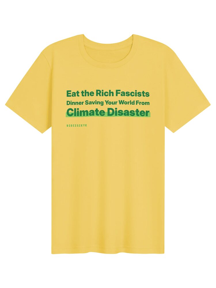 Eat the Rich Fascists T-Shirt, Yellow