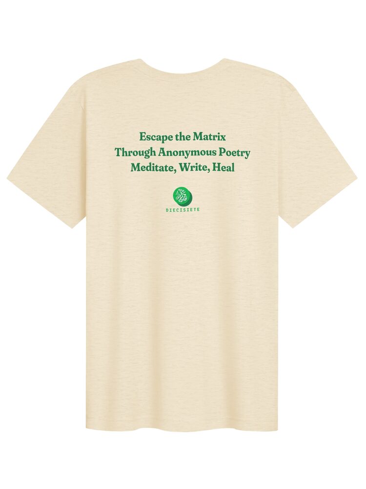 Escape the Matrix Poetry Tee, Heather Natural, photo 2
