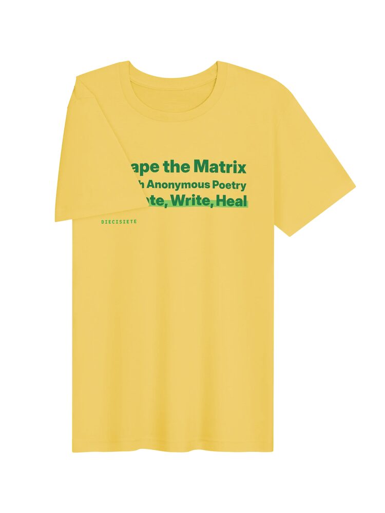 Escape the Matrix Poetry Tee, Yellow, photo 3