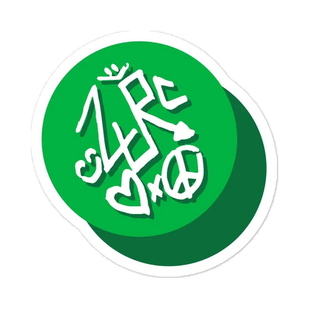Green ZURC Peace Sticker, Satin, photo 2