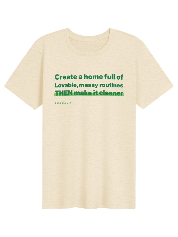 Lovable Messy Routines Tee, Heather Natural