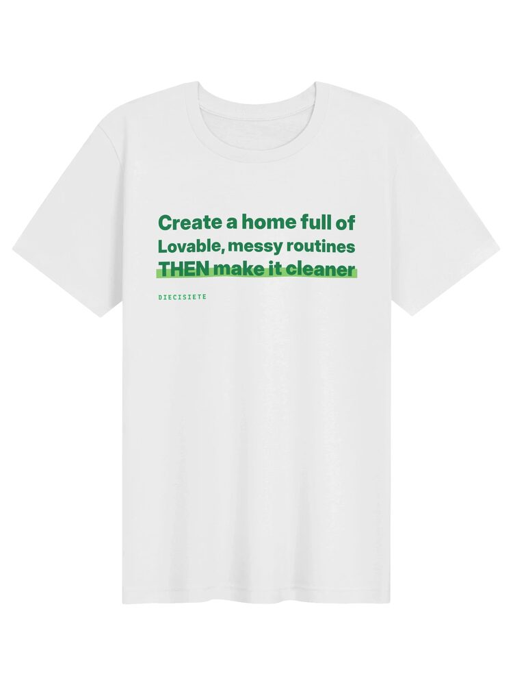 Lovable Messy Routines Tee, White