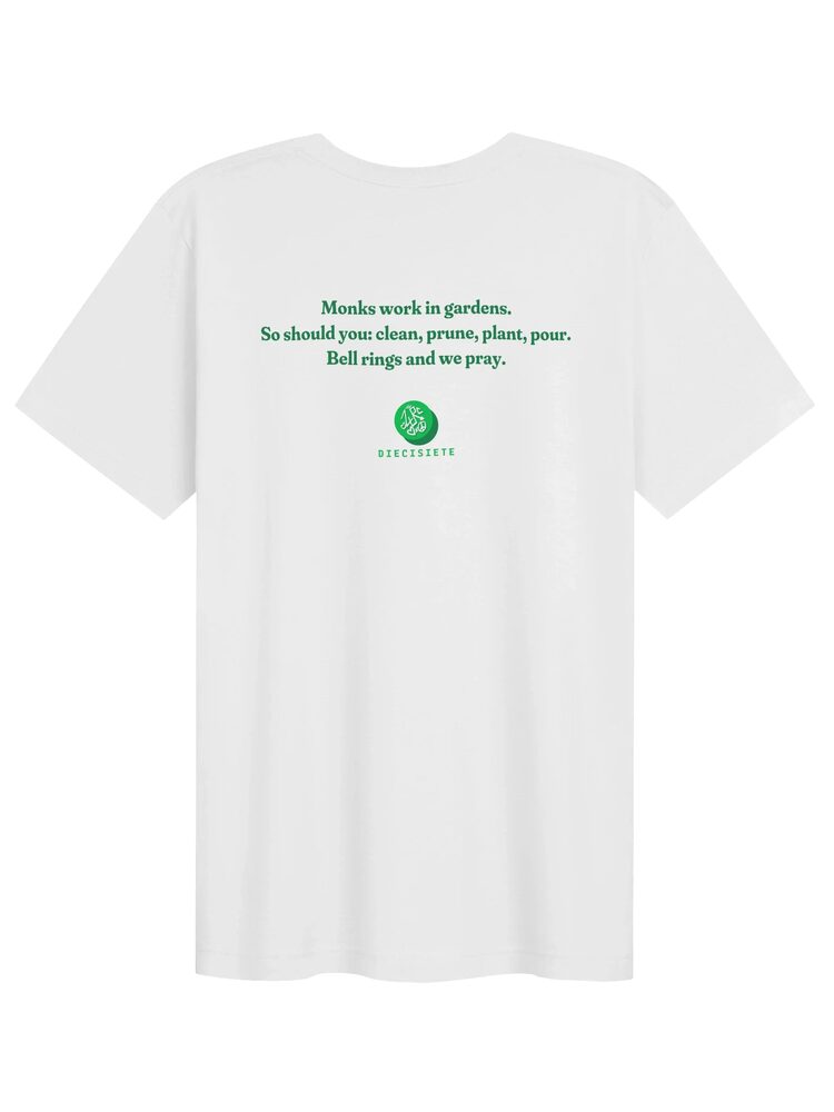 Monks Work in Gardens Tee, White, photo 2
