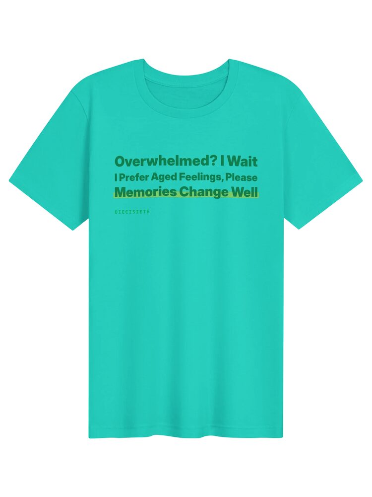 "Overwhelmed? I Wait" Haiku Tee, Teal
