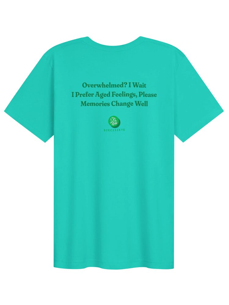 "Overwhelmed? I Wait" Haiku Tee, Teal, photo 2