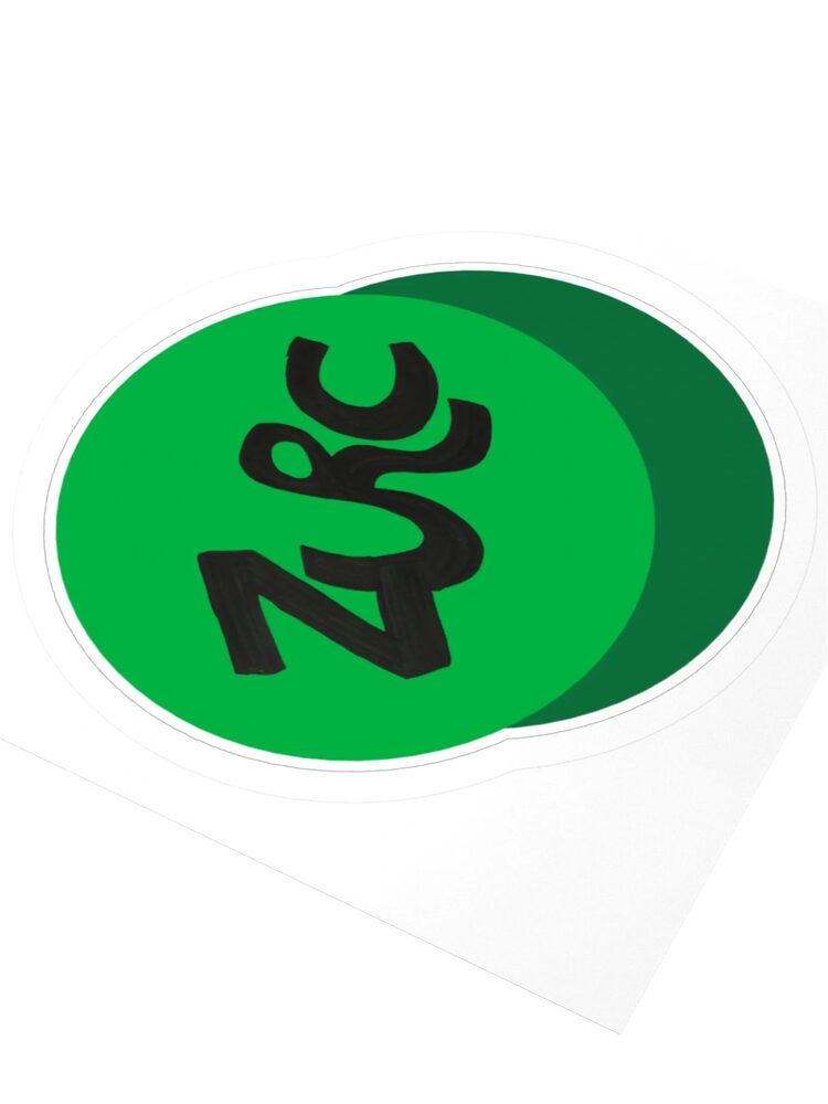 ZURC Green Circle Kiss Cut Sticker, White, photo 3