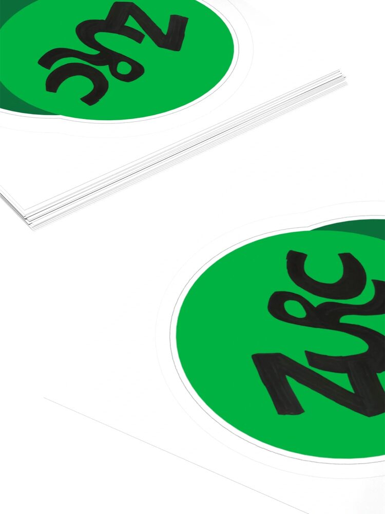 ZURC Green Circle Kiss Cut Sticker, White, photo 4