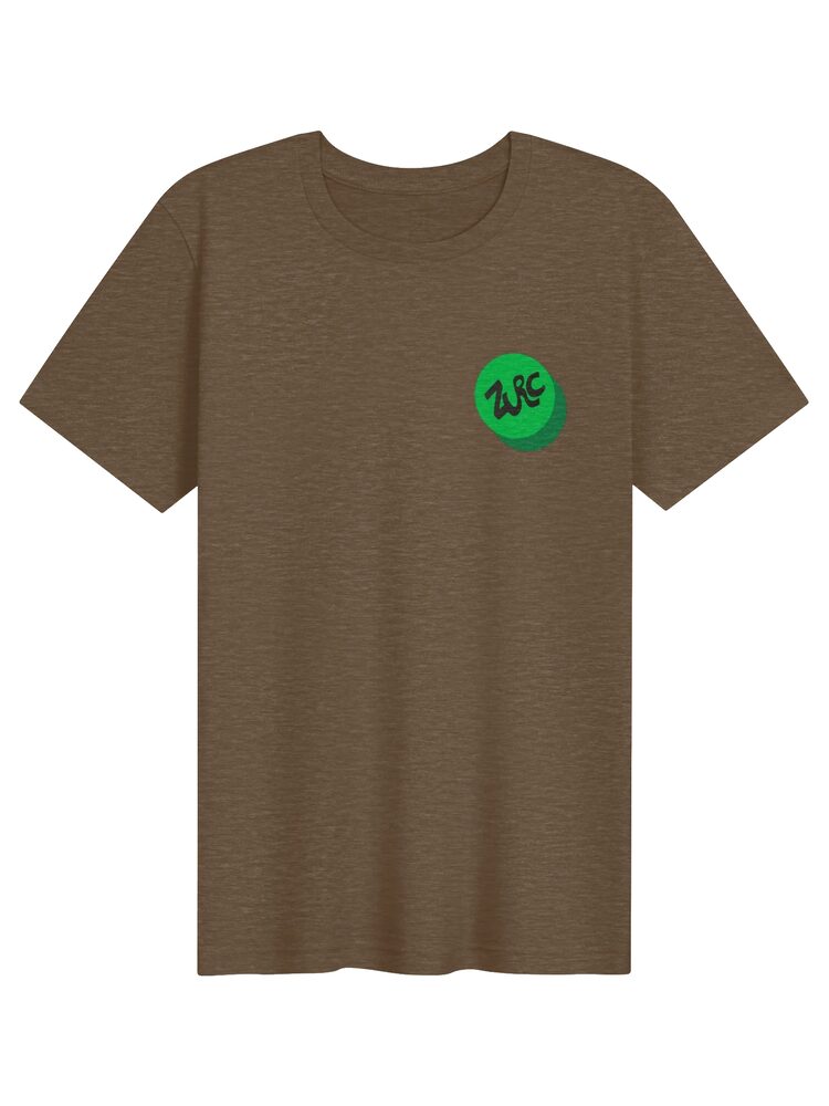 ZURC Left Chest Logo Tee, Heather Brown