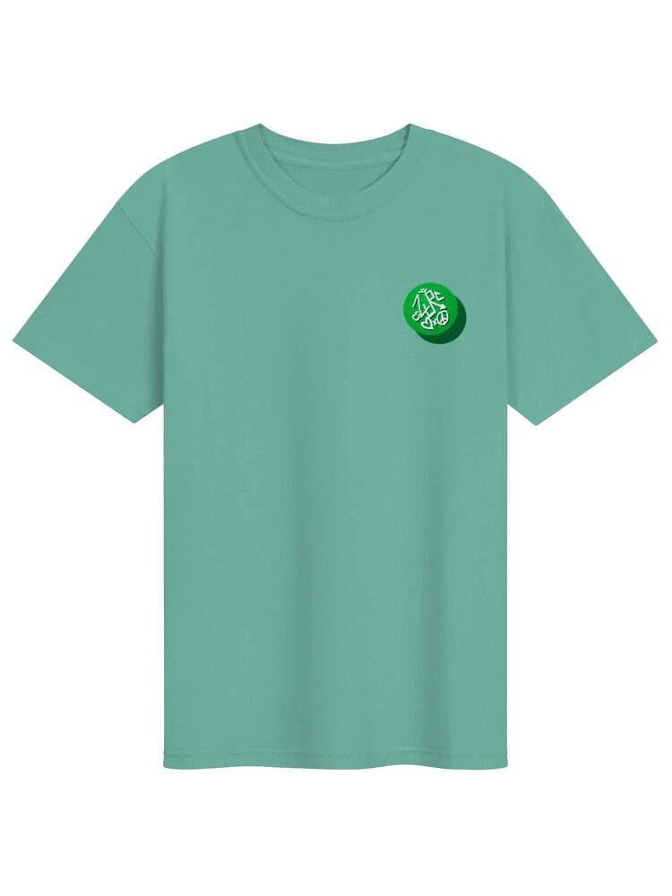 ZURC LOGO Embroidered/Printed Tee, Seafoam