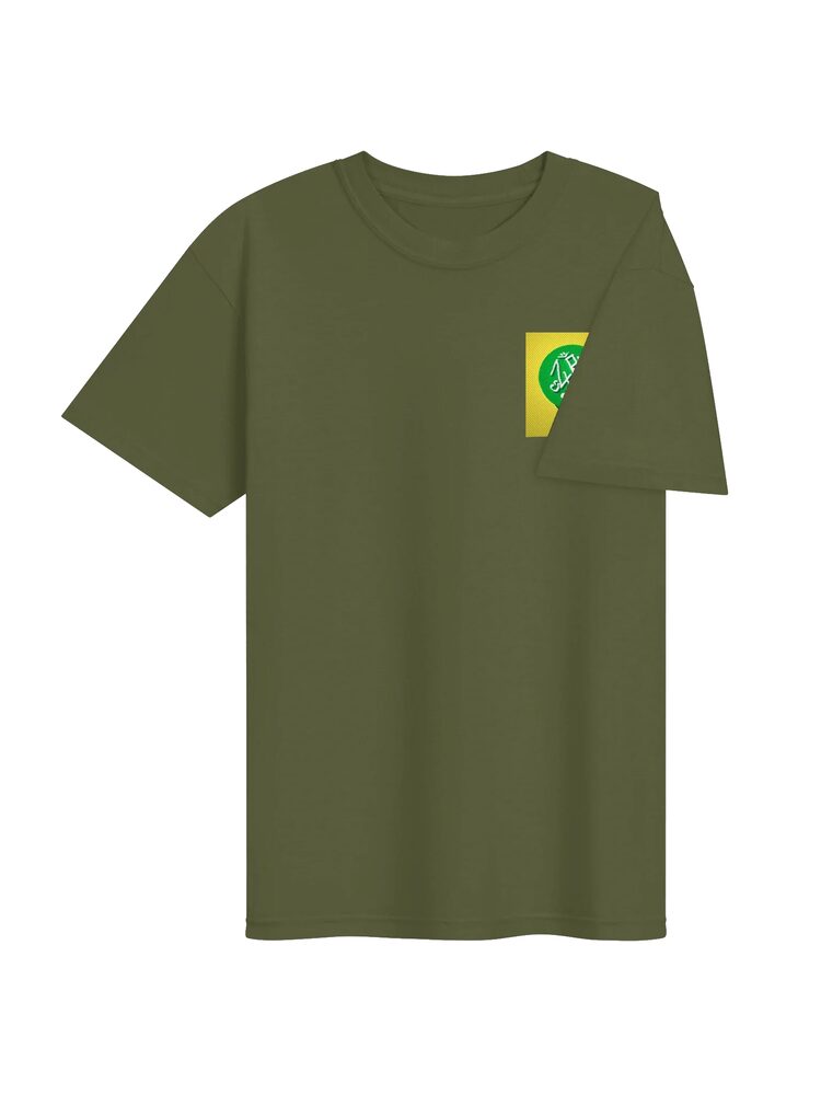 ZURC LOGO Yellow+Green Embroidered/Printed Tee, Hemp, photo 4
