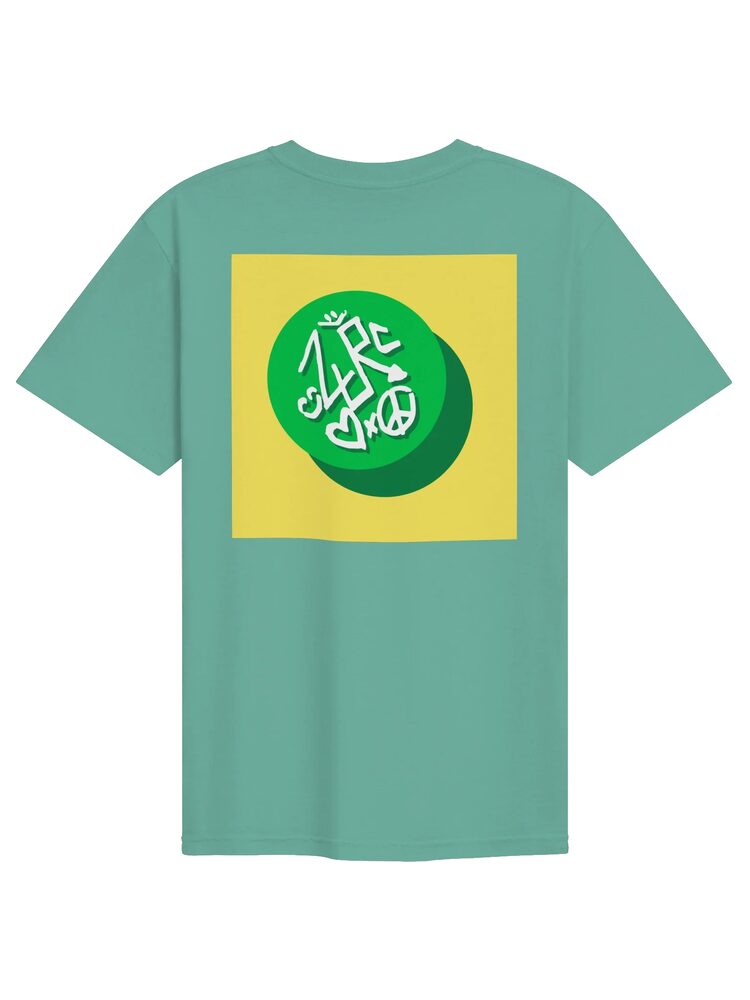 ZURC LOGO Yellow+Green Embroidered/Printed Tee, Seafoam, photo 2