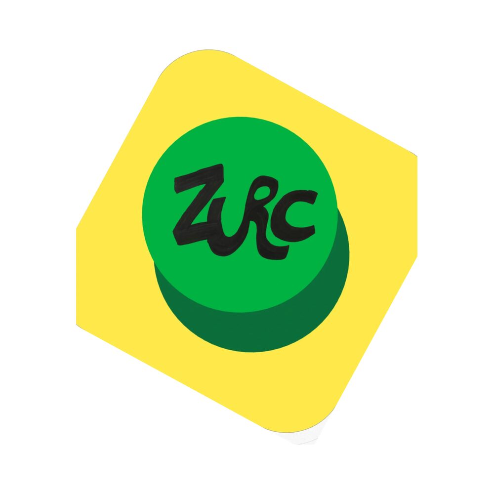 ZURC Logo Yellow Kiss Cut Sticker, White, photo 2