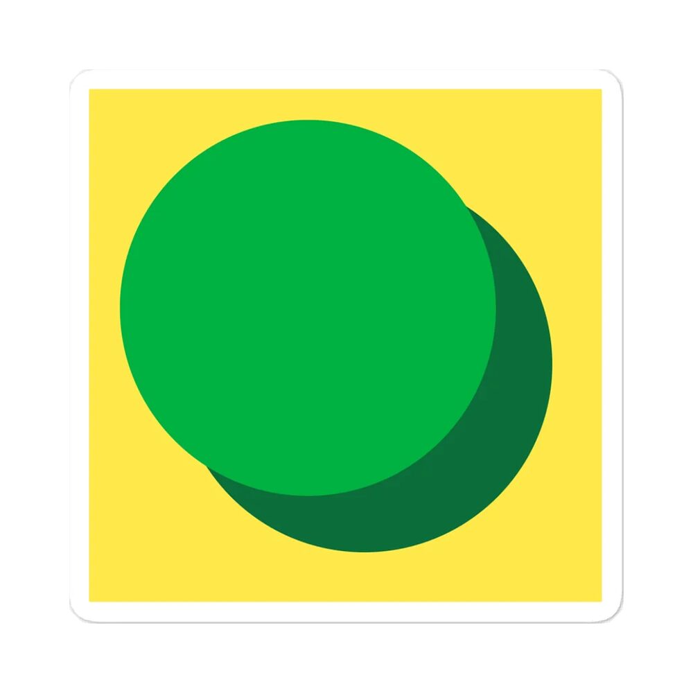 ZURC Sticker YELLOW - Die-Cut, Blank, Satin, photo 2