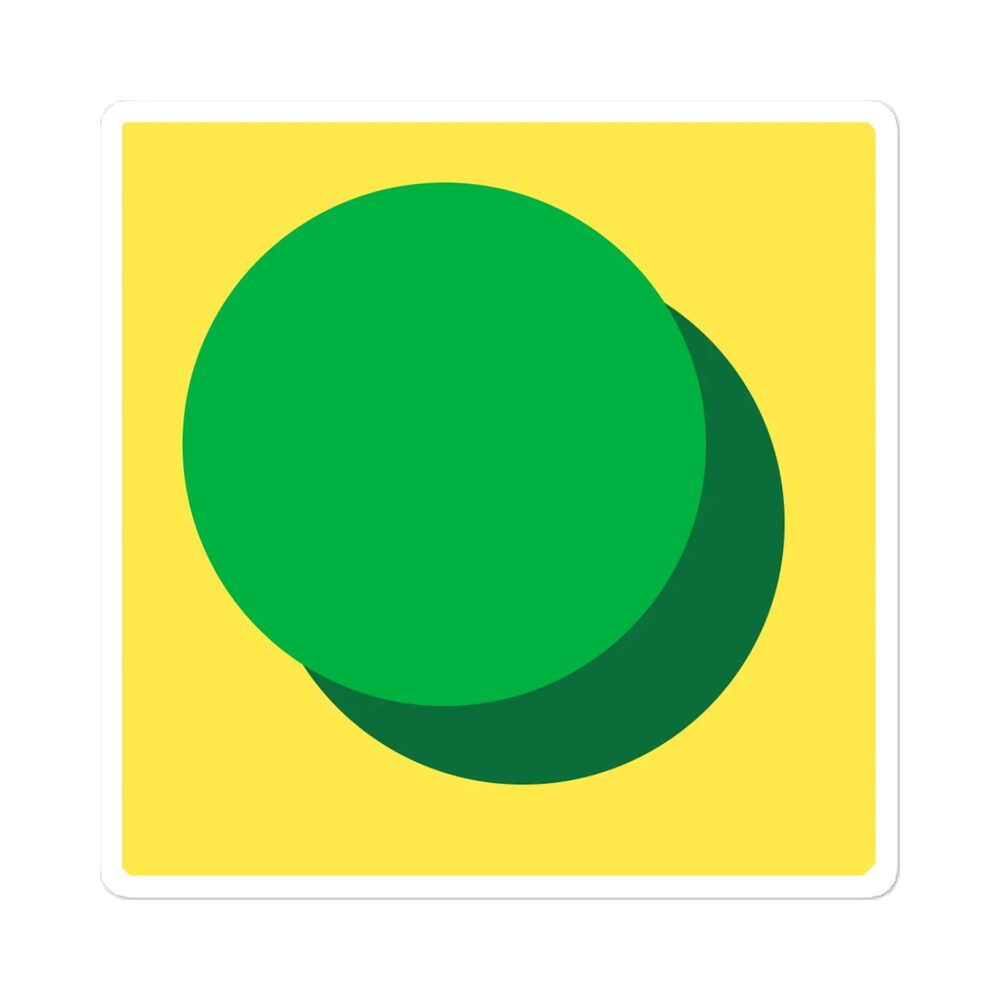 ZURC Sticker YELLOW - Die-Cut, Blank, Satin, photo 3